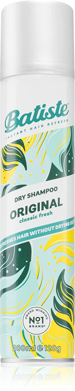 Batiste Original droogshampoo absorbeert overtollig talg en verfrist het haar.