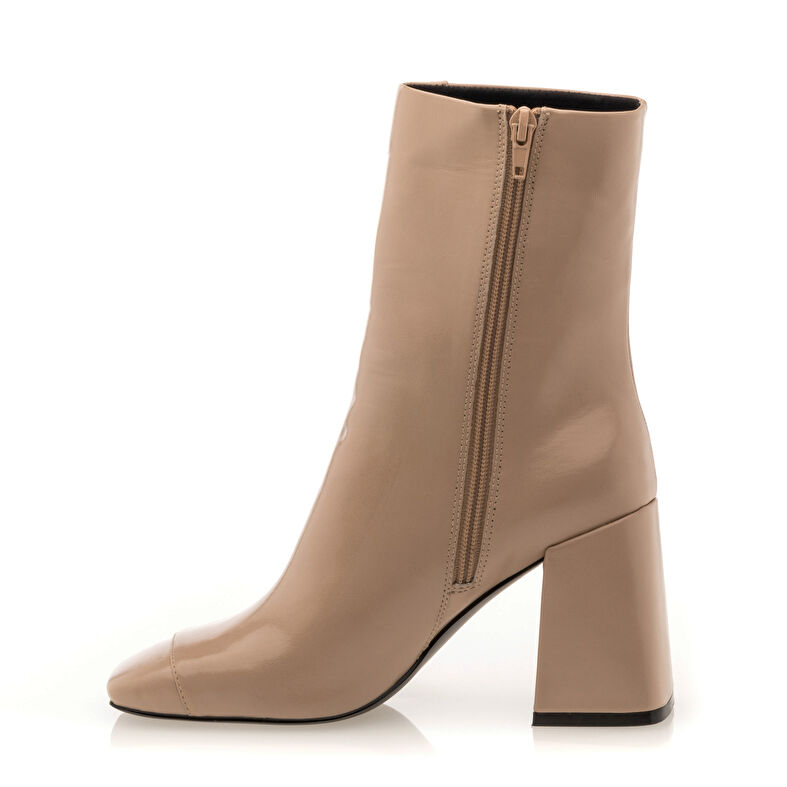 Beige Damenstiefel / Stiefeletten
