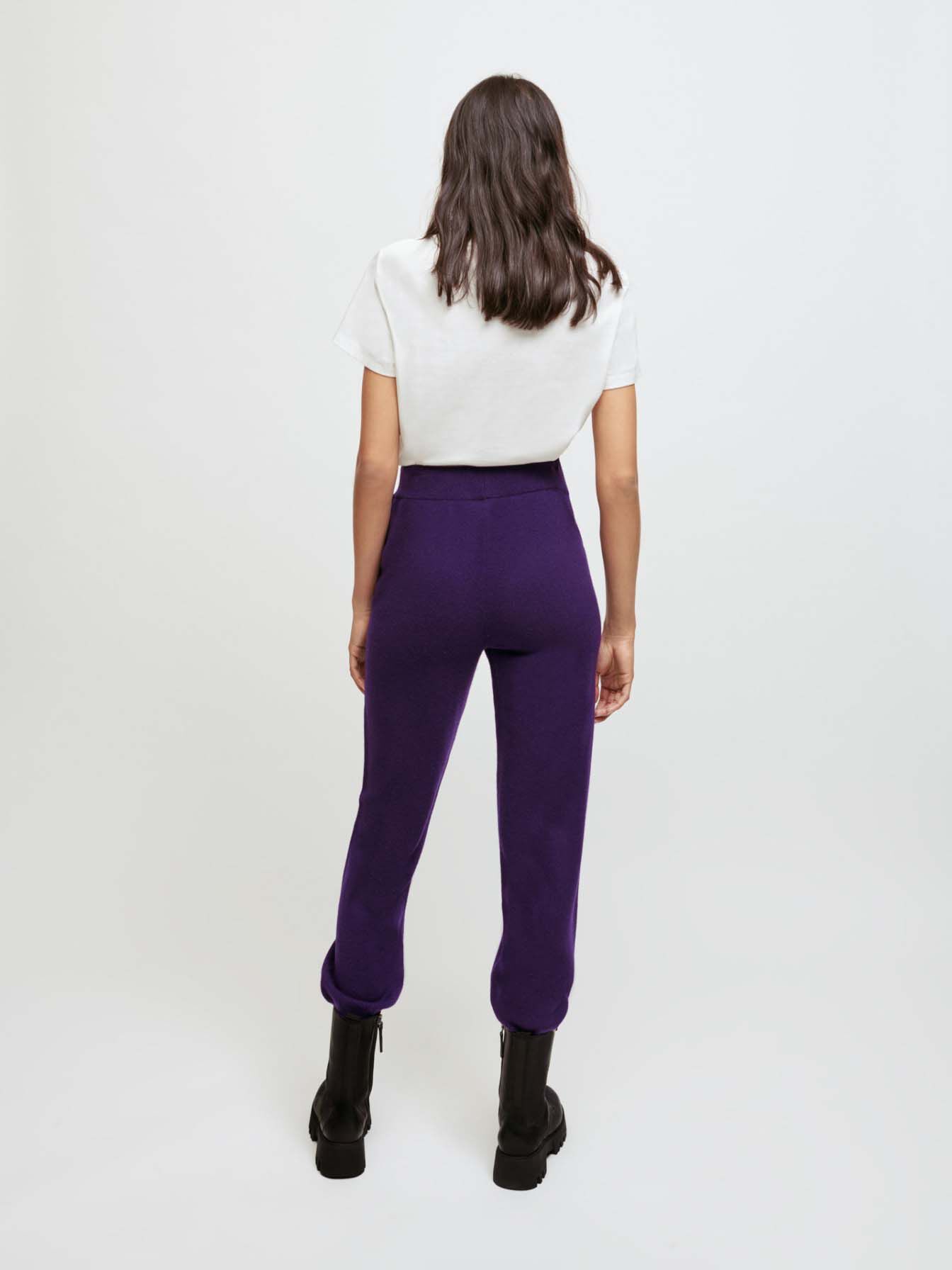Pantaloni de trening din cașmir - Violet