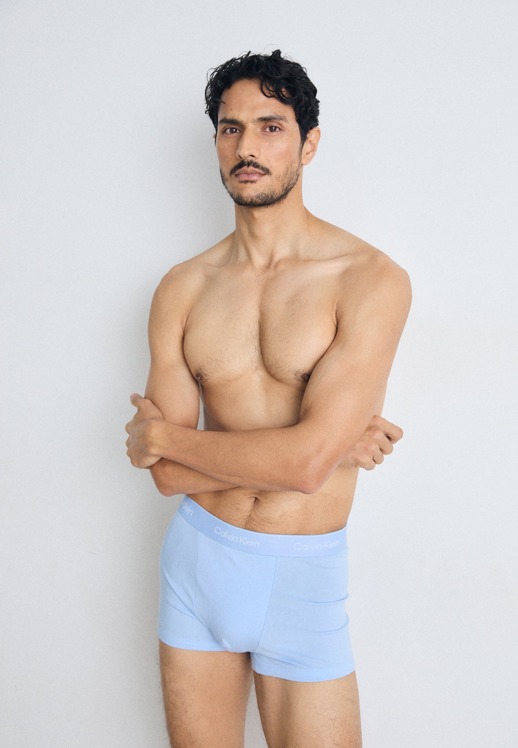 Calvin Klein Underwear RELAXED FIT TRUNK 3-PACK ICON COTTON STRETCH - Broekjes - zwart/glacier/blauw bell
