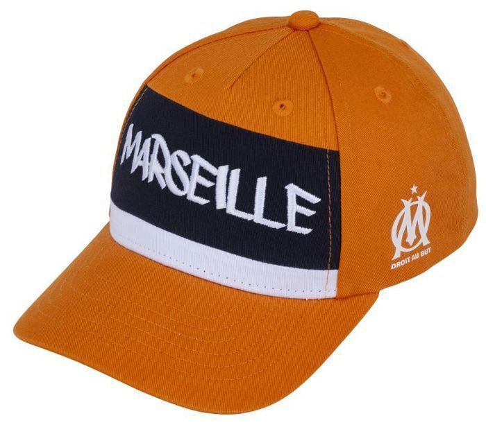 Cap - OLYMPIQUE DE MARSEILLE - Adjustable size for boys - Orange
