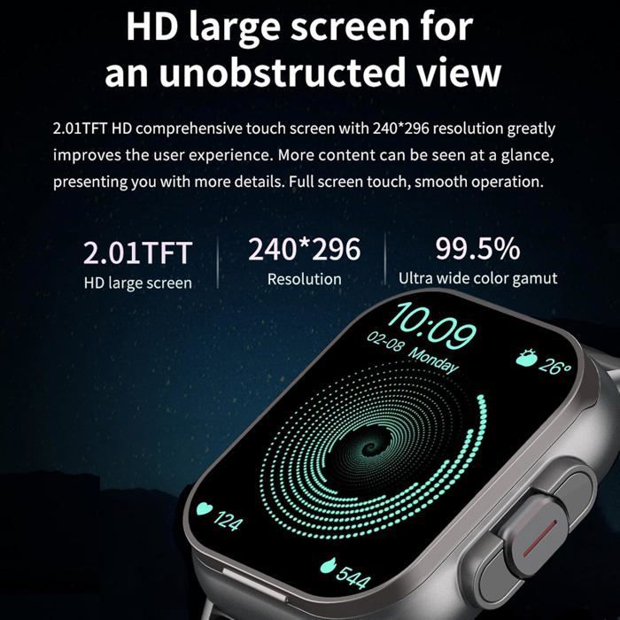 Smartwatch with Built-in Headphones, 2.01