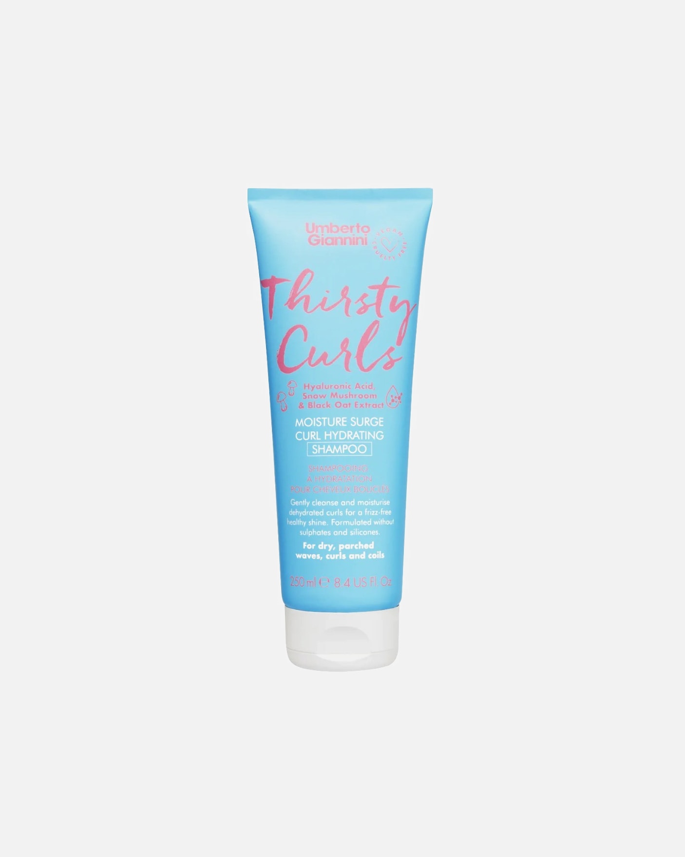Champú hidratante para rizos Umberto Giannini Curl Thirsty Curls - 250 ml