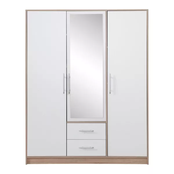 Trzydrzwiowa szafa z lustrem 150 cm SEVAS