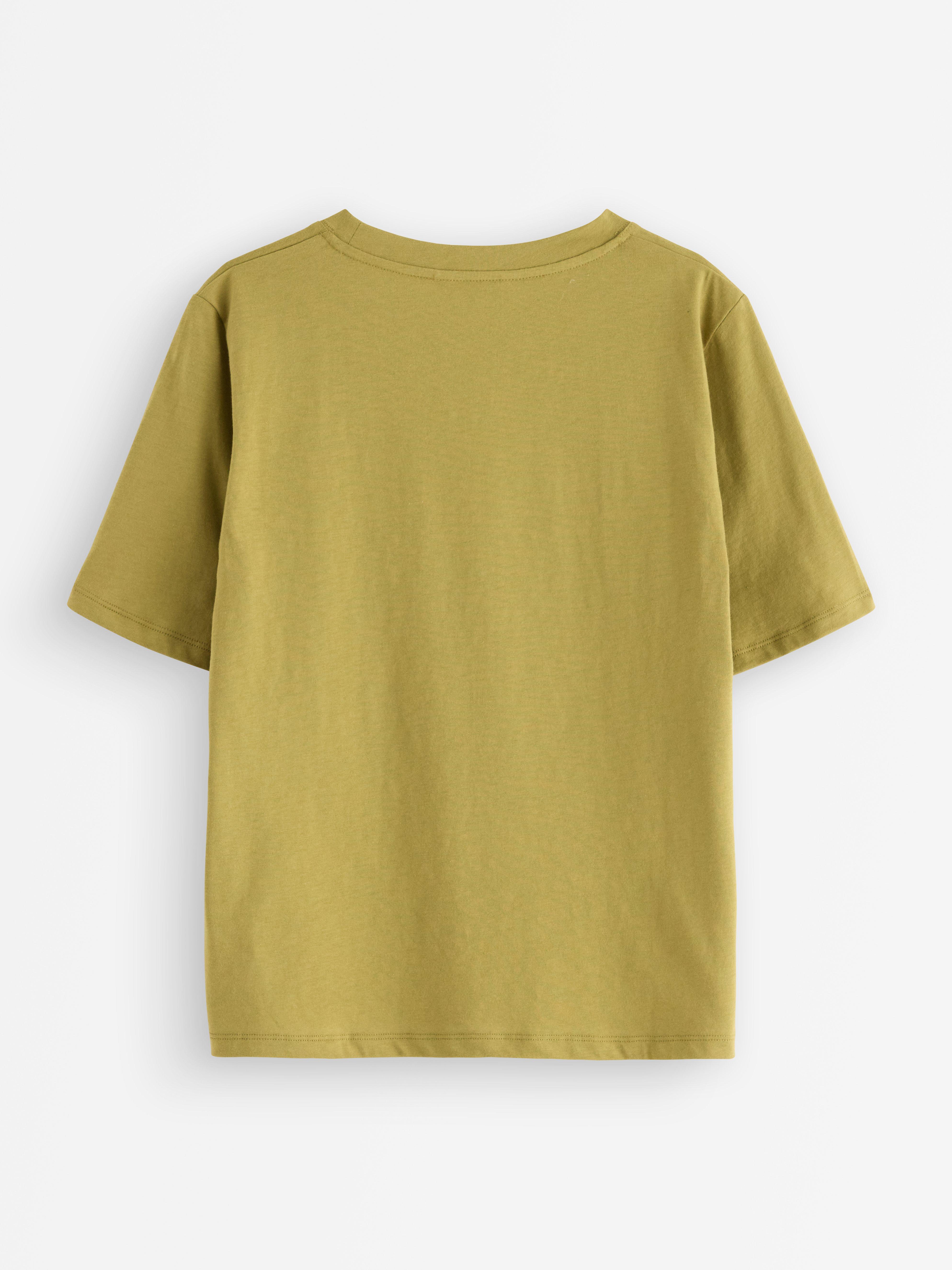 Camiseta Bas color verde polvoriento