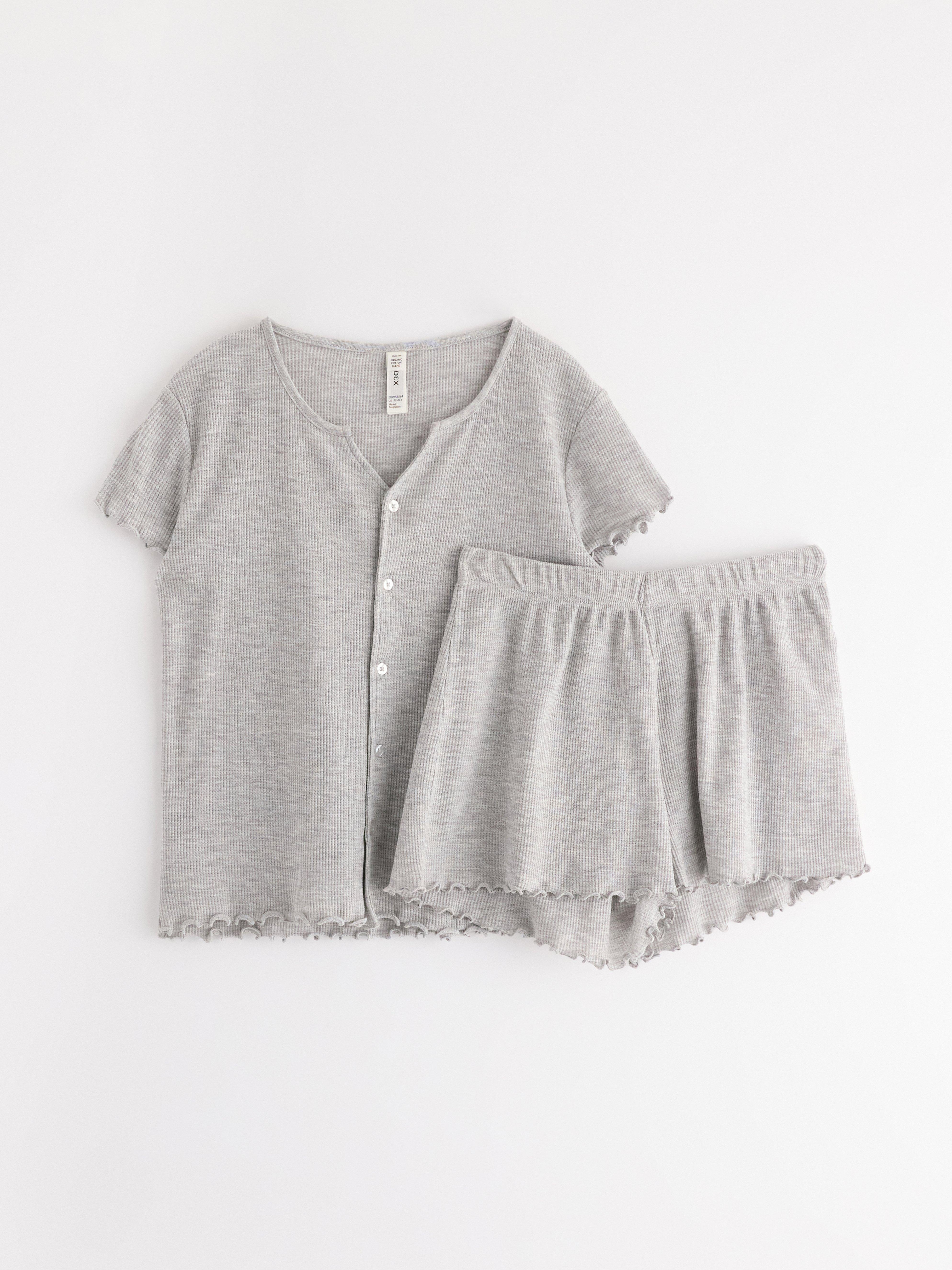 Pyjamasset Cinza Claro Mesclado