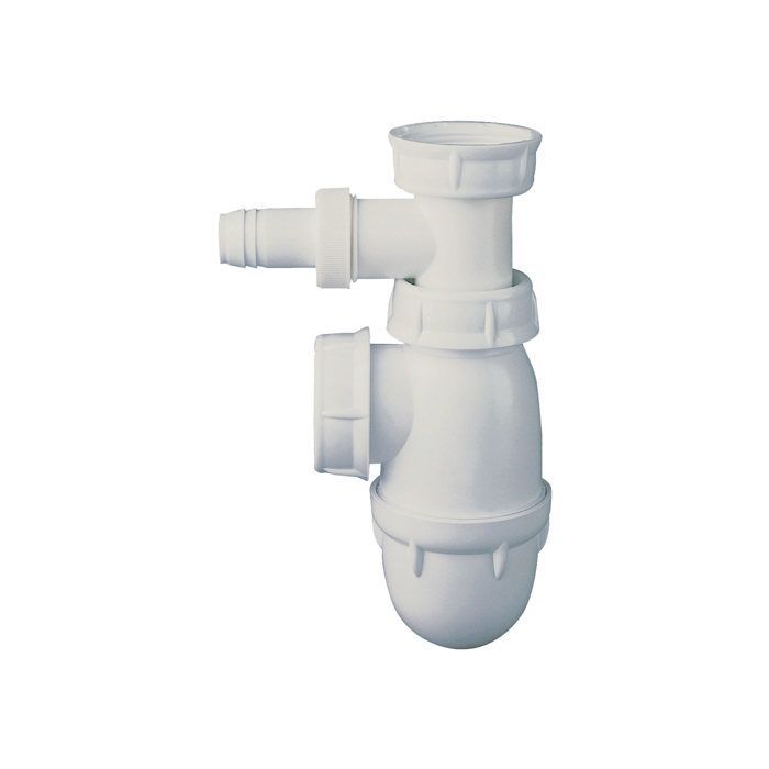 Siphon évier réglable avec prise pour mâchine à laver Ø40/49 - NF