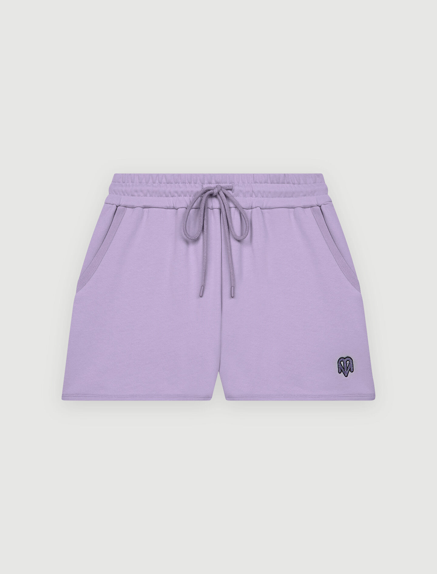 Pantaloni scurți sport din fleece - Mov