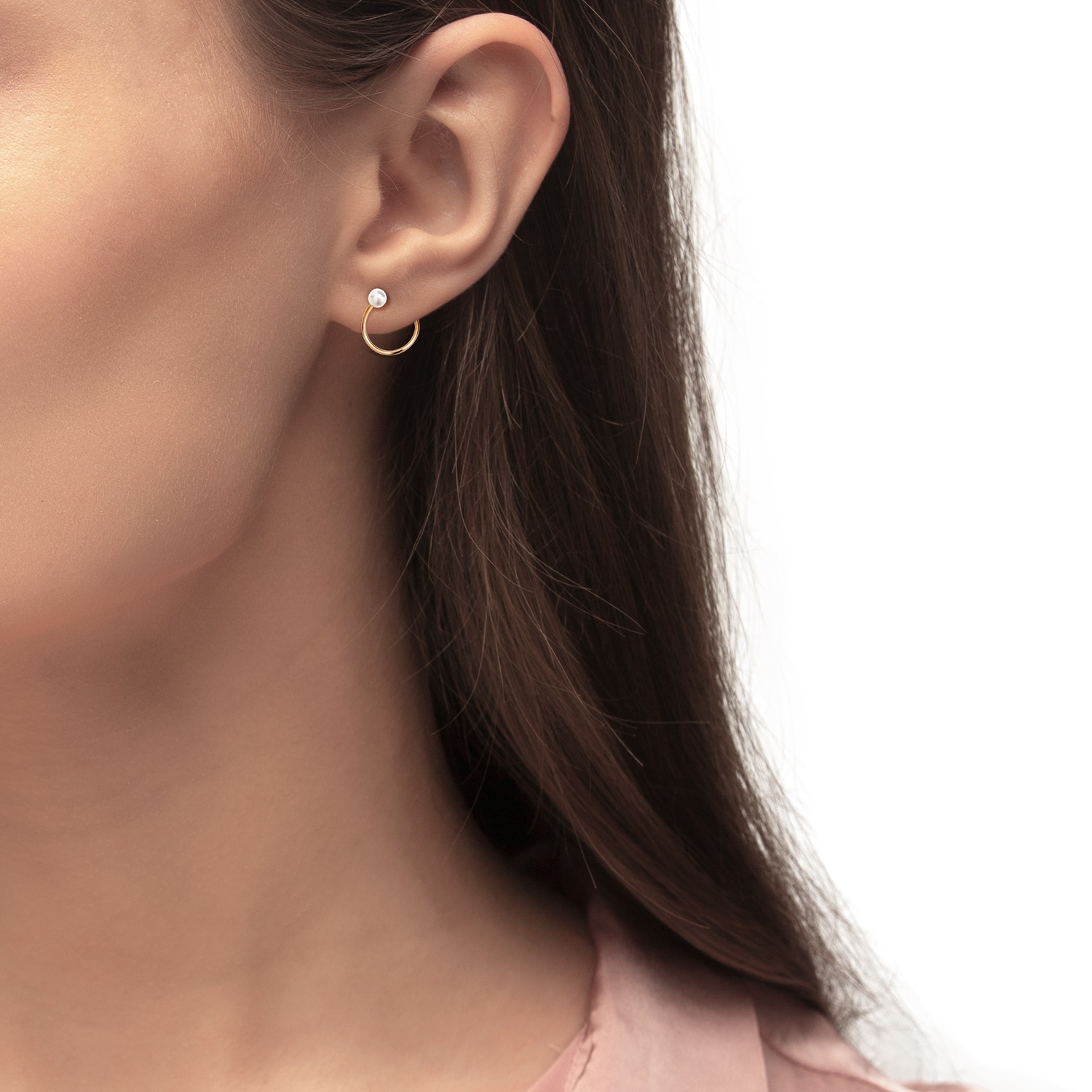 Heideman Boucles d'oreilles Looping couleur or rose