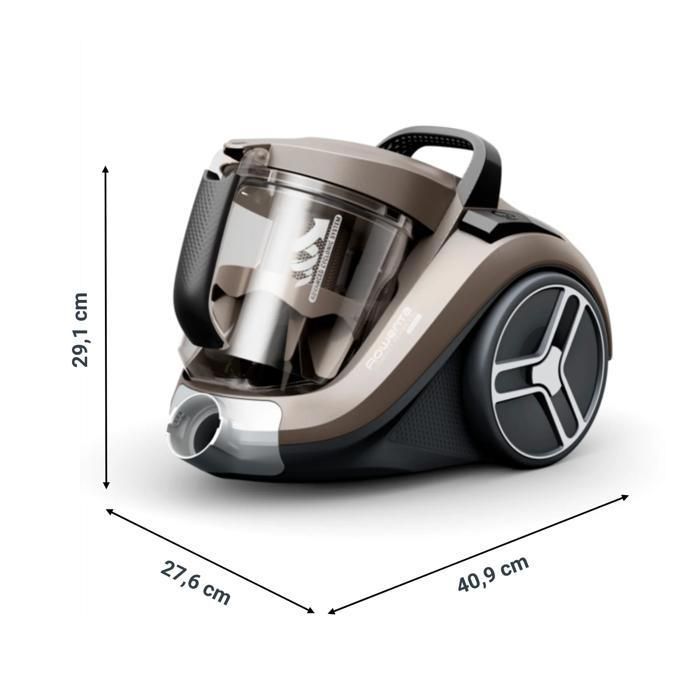 Rowenta Aspirateur sans sac, 900 W max, Haute filtration, 2,5 L, Compact RO4B50EA