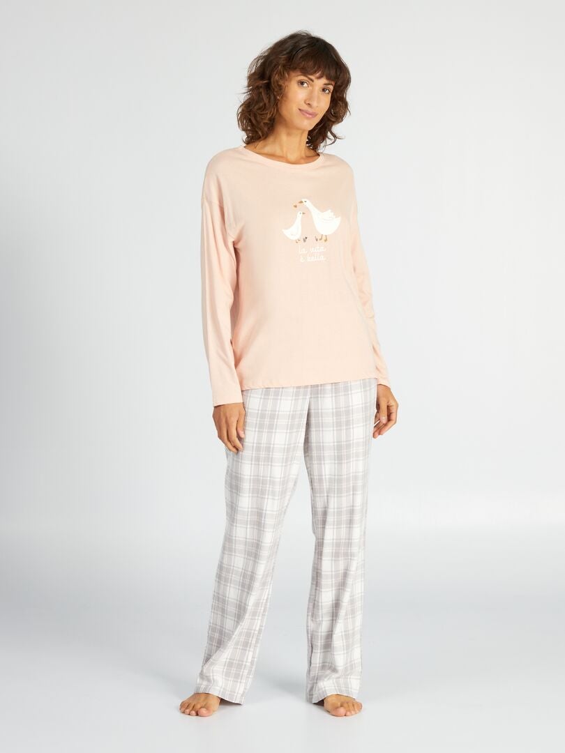 Conjunto de pijama de 2 peças - ROSA