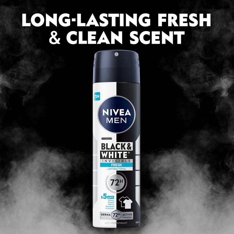 NIVEA MEN Black & White Fresh antiperspirantas su purškikliu
