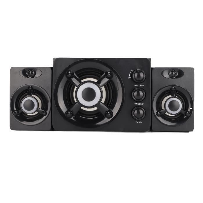 Sistema di altoparlanti 2.1 - TBEST - Subwoofer stereo USB - Illuminazione LED RGB - 8W - Cablato