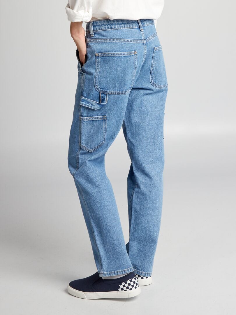 Pantalones vaqueros rectos - AZUL