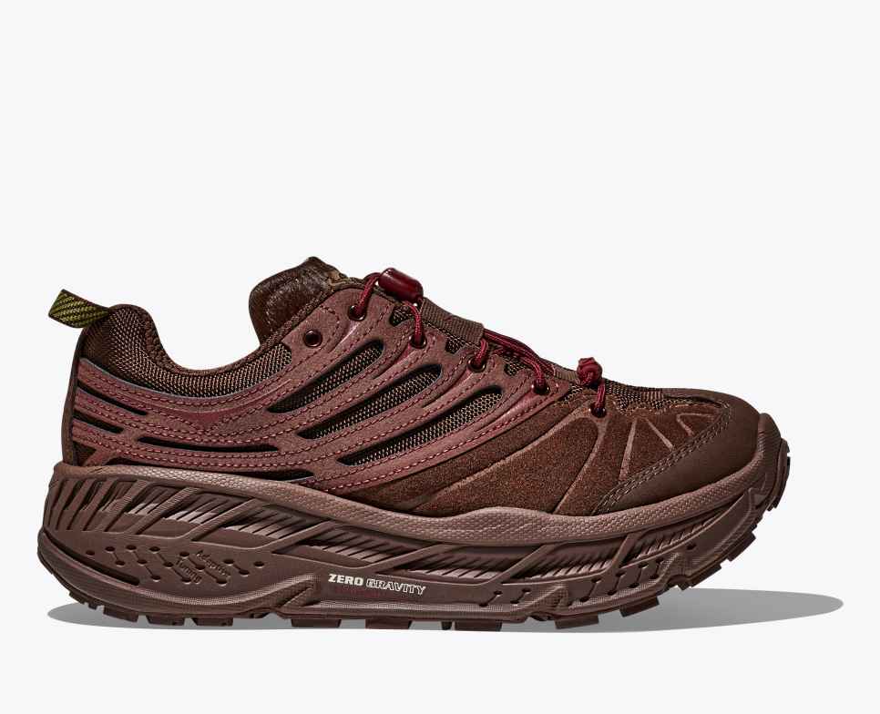 HOKA Elite Terrain System Stinson EVO OG Cold Brew / Varsity Burgundy