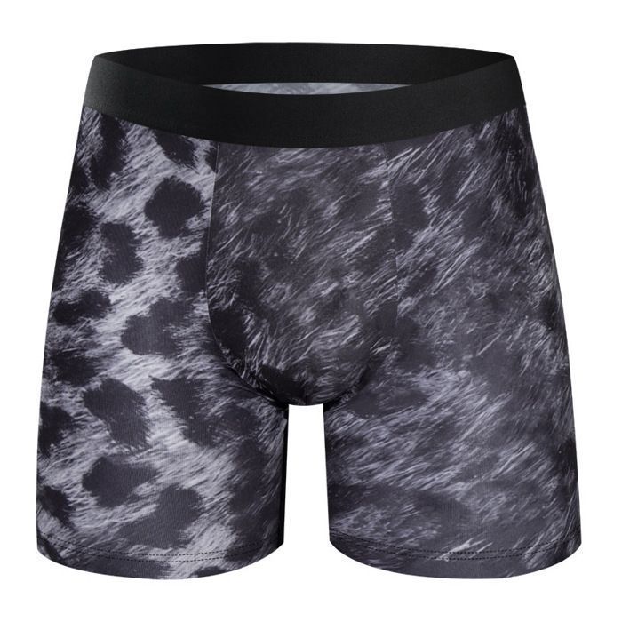 Set van 4 lange boxershorts voor heren - GYROOR - Herenondergoed - Elastische tailleband, zacht, ademend en comfortabel
