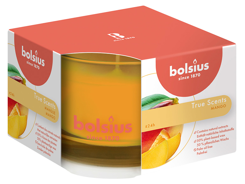 Świeca w szkle True Scents Mango 6,6 cm
