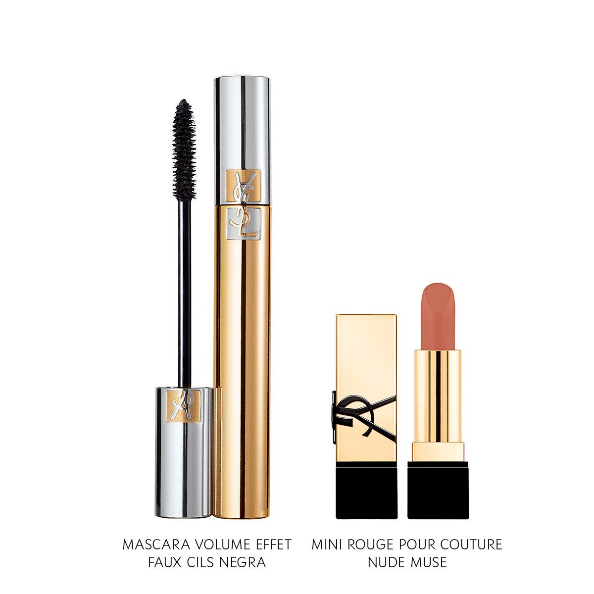Dovanų rinkinys „Volume Effect Faux Cils Mascara“ ir „Mini Rouge Pur Couture“ lūpų dažai Prabangūs dovanų rinkiniai