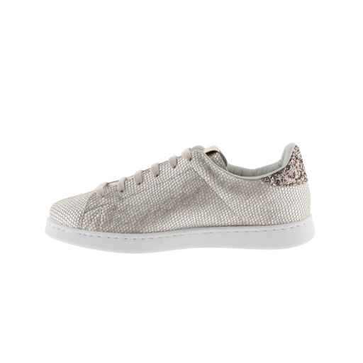 Zapatillas De Efecto Brillo Metalizado Victoria Tenis Serpiente Con Trasera De Glitter