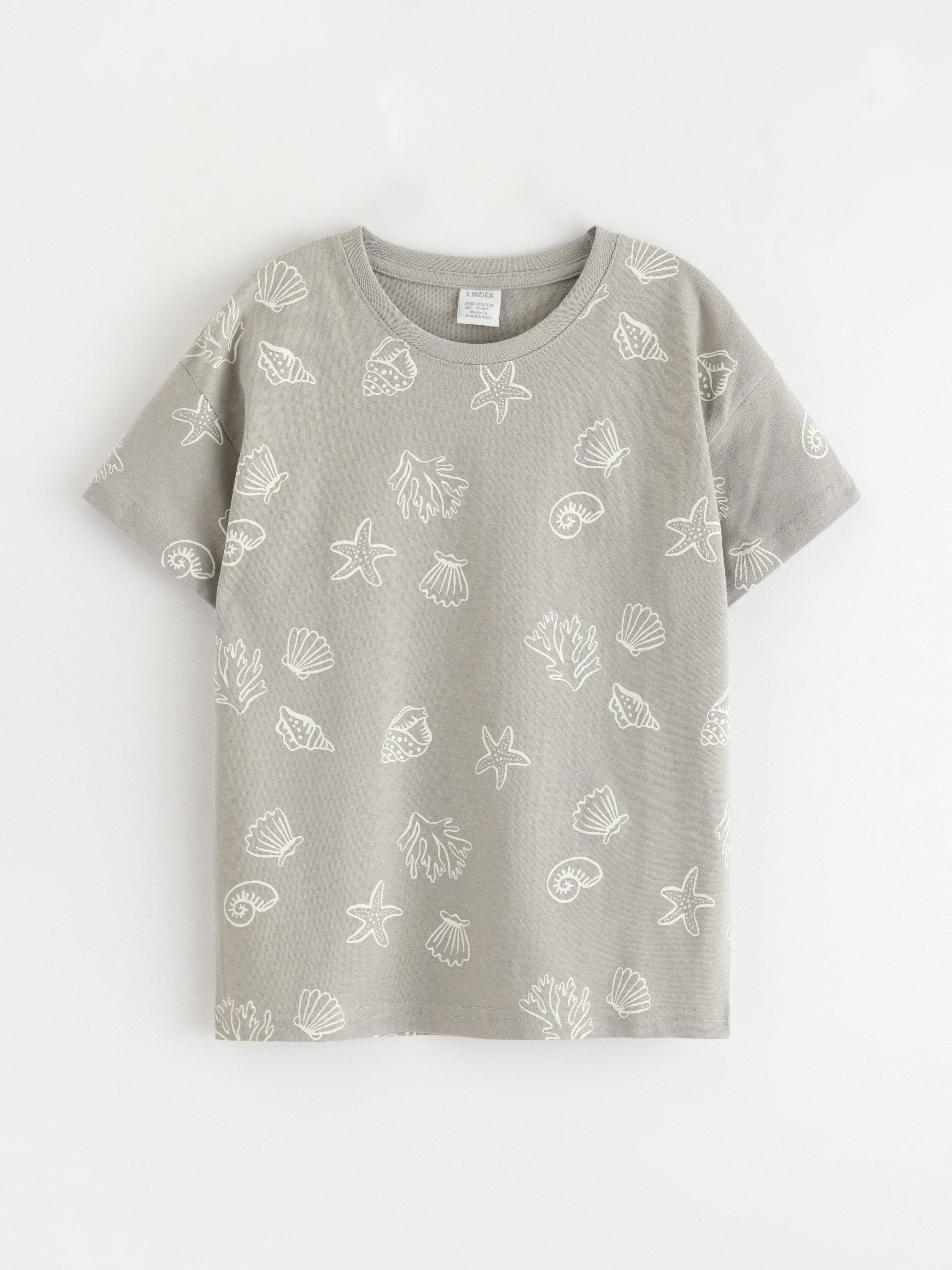 Camiseta gris claro empolvado