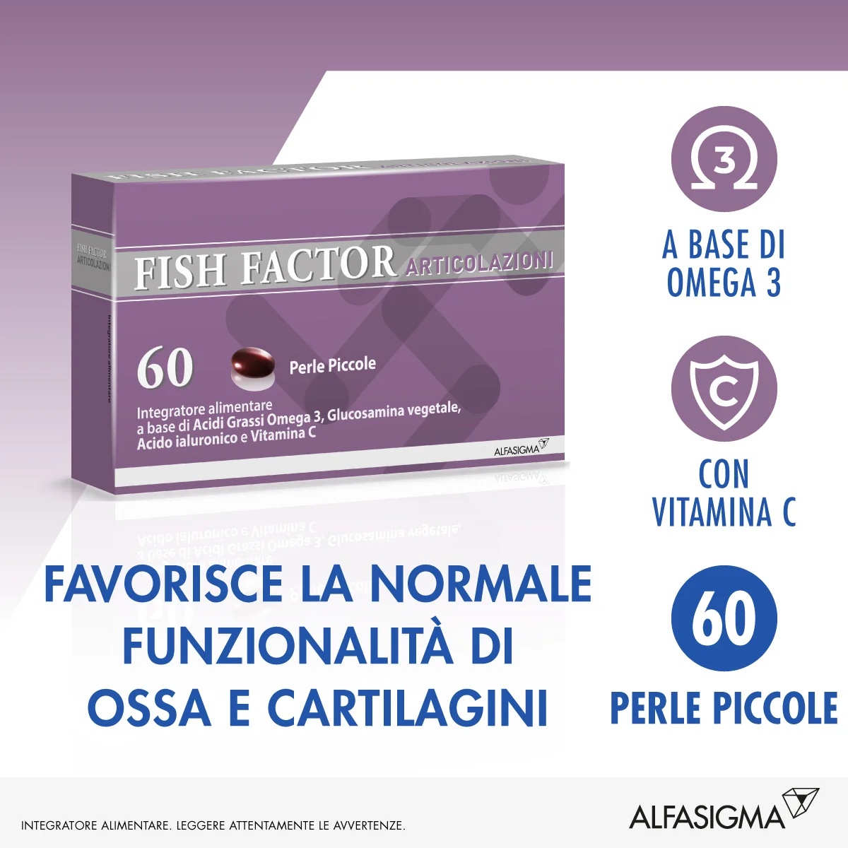 ALFASIGMA Alfasigma Fish Factor Joints 60 Kügelchen Omega-3 Nahrungsergänzungsmittel