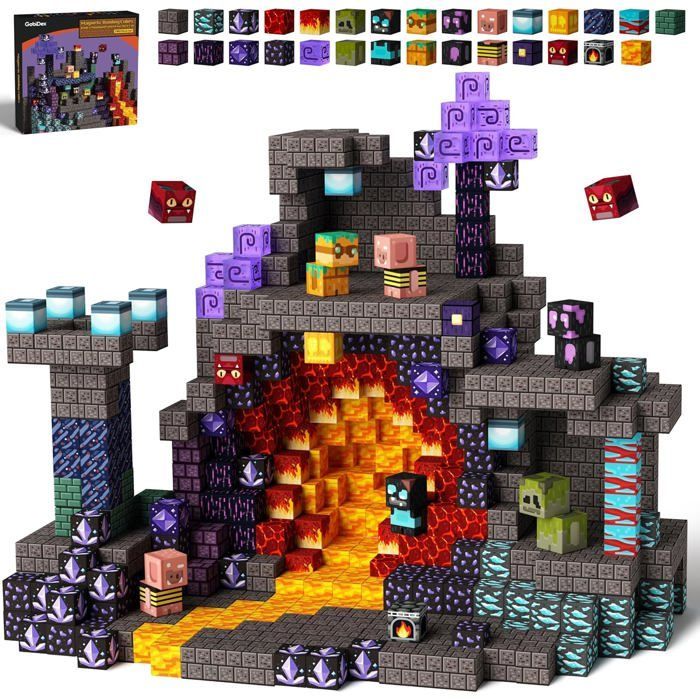 Magnetic Building Blocks - Magnetic Cubes - Magnetic Blocks - Montessori Toy - 100 Pieces, 2x2x2cm - Gift for Boys and Girls