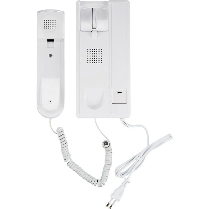 Interphone audio 2 fils avec combiné et platine aluminium, kit filaire pour immeuble