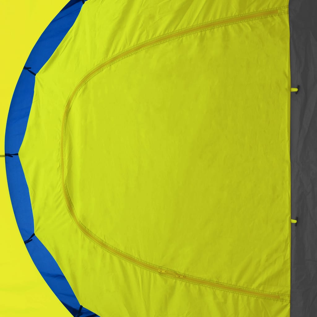 Tente de camping Vidaxl bleue et jaune