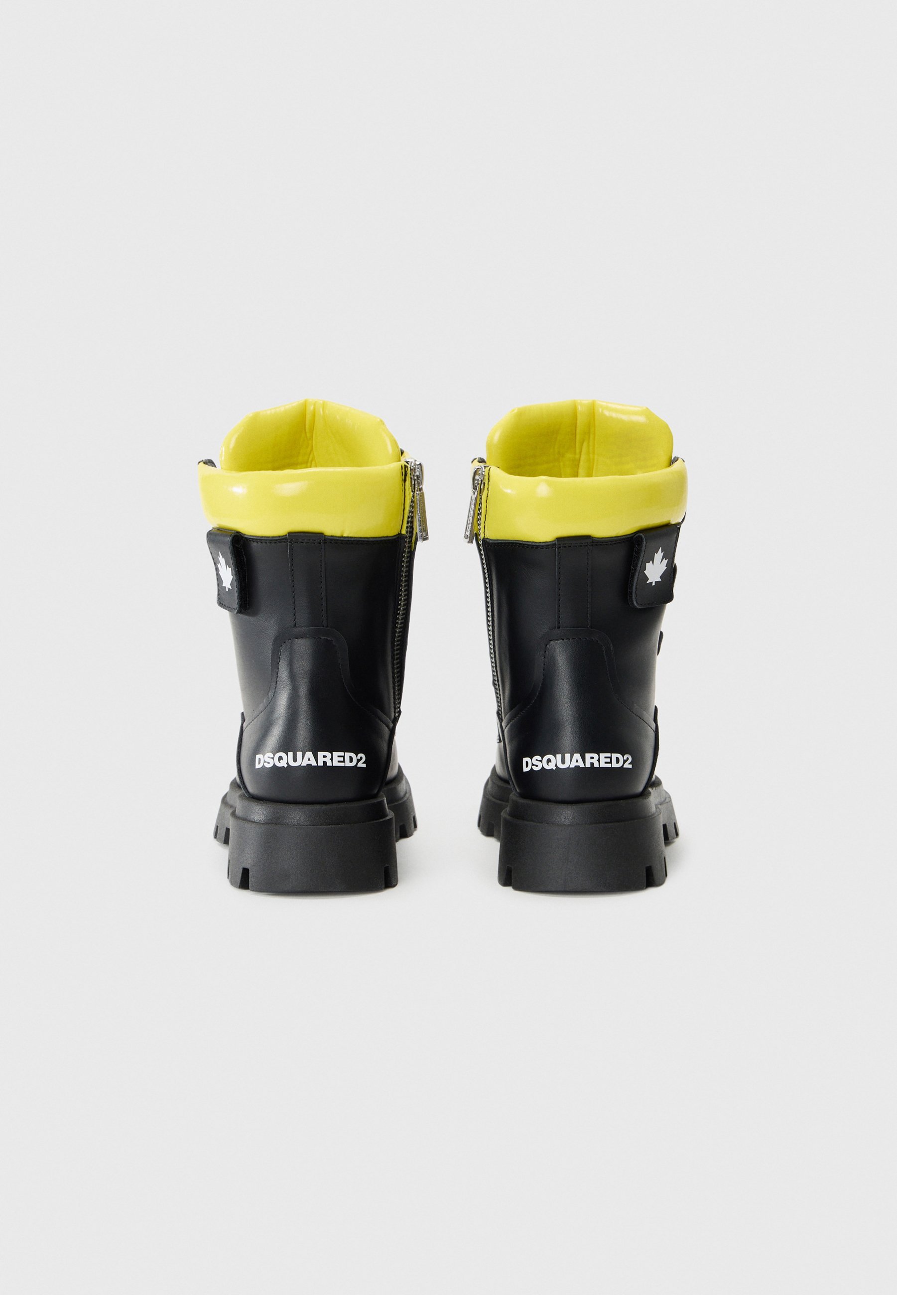Dsquared2 UNISEX - Stivaletti stringati - nero/giallo
