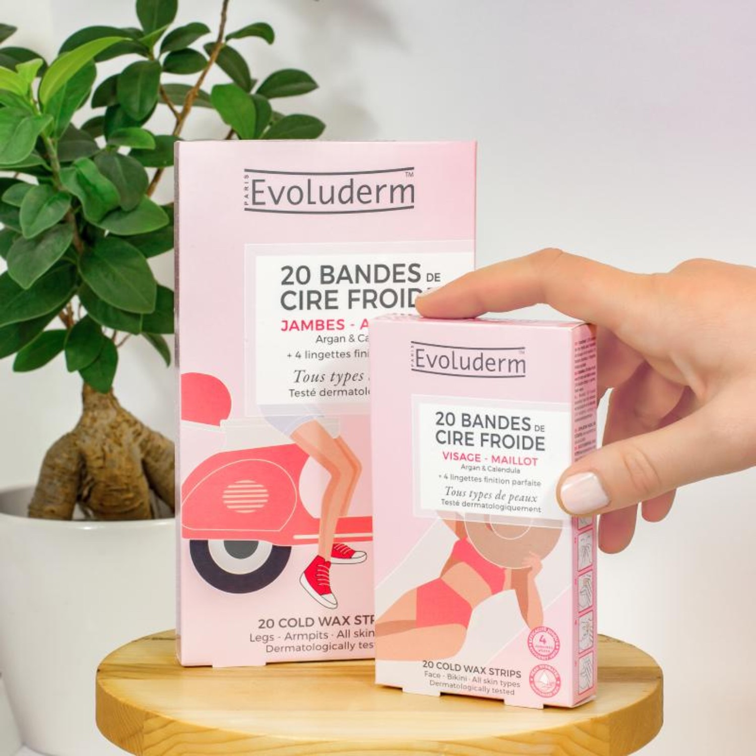 Evoluderm 20 Bandes de Cire Froide Jambes - Aisselles