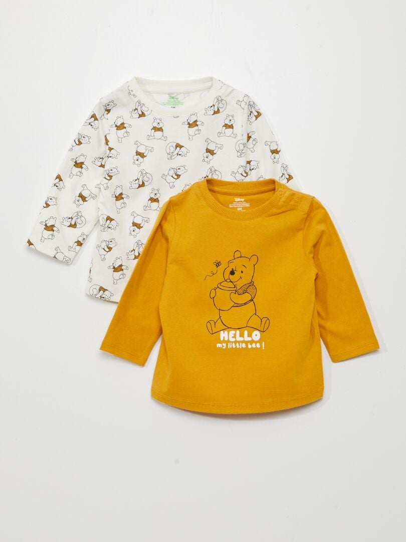 Conjunto de 2 camisetas de malha - AMARELA