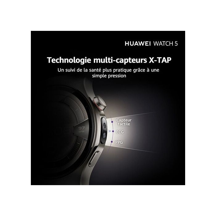 Smartwatch - HUAWEI - WATCH 5 - Titânio - Tela AMOLED de 1,5