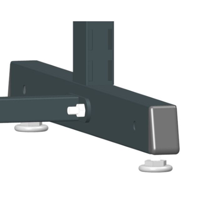 Structure modulaire fixe simple face Kombineo - Meuble d'atelier métallique sur pieds