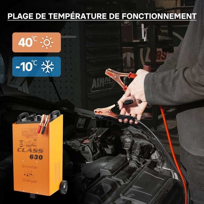 Cargador de baterías Wiltec Boost 630 – 12V y 24V – Carga para motocicletas, automóviles y vehículos de construcción – Carga rápida