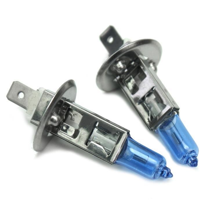 2 bombillas H1 para faros delanteros de coche, halógenas blancas, 4500-6500K, 12V, 100W
