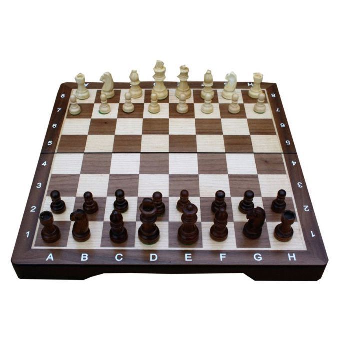 Multigame tafel - ENIGMA - TWE197911 - Schaakset - Middelgroot - Bruin