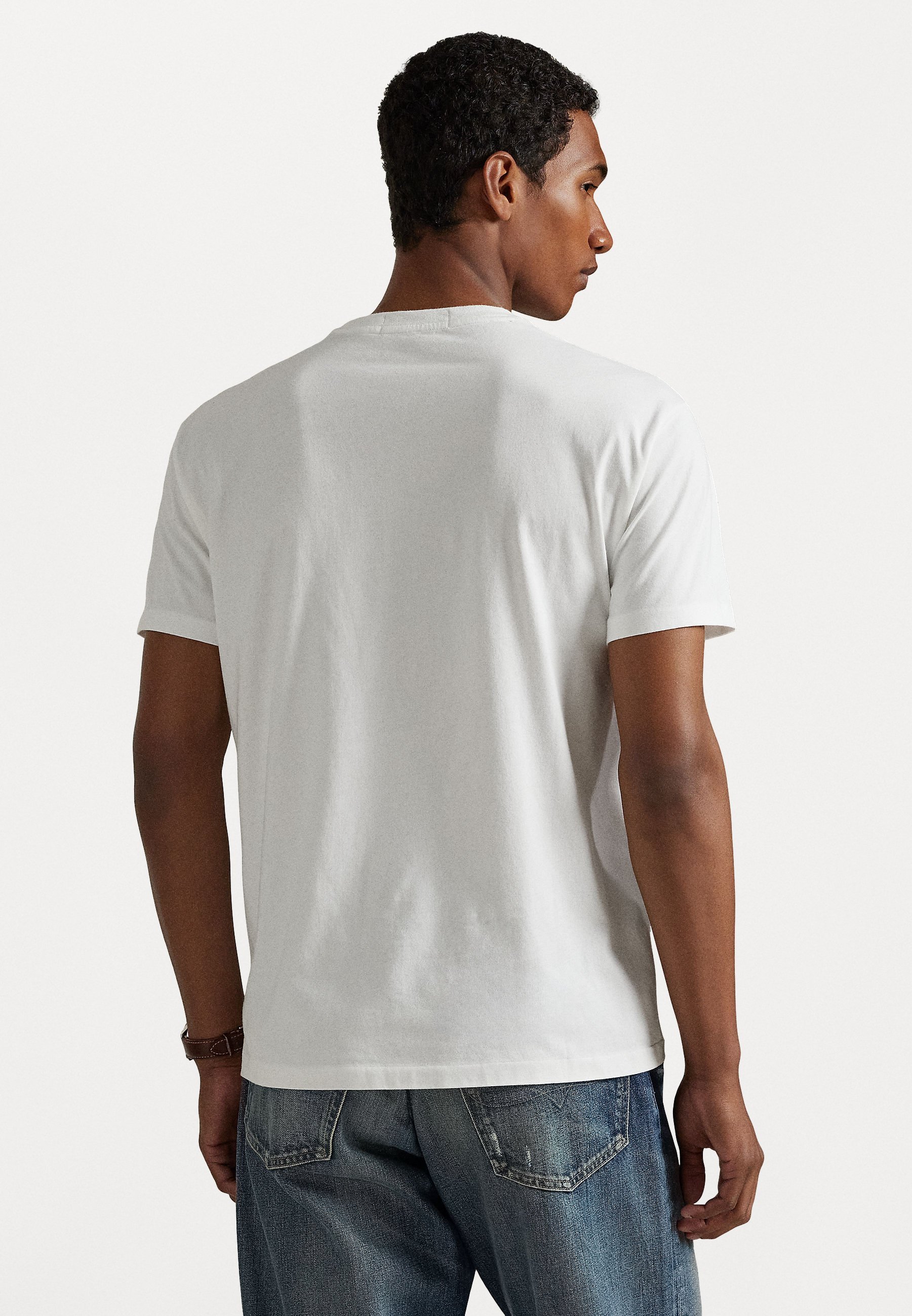 T-shirt Polo Ralph Lauren CLASSIC FIT POLO SPORT JERSEY - T-shirt stampata - bianco/nero