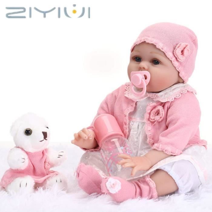 ZIYIUI Rebornpop, 55 cm, gemaakt van siliconen, realistisch en magnetisch, voor kinderen vanaf 3 jaar.