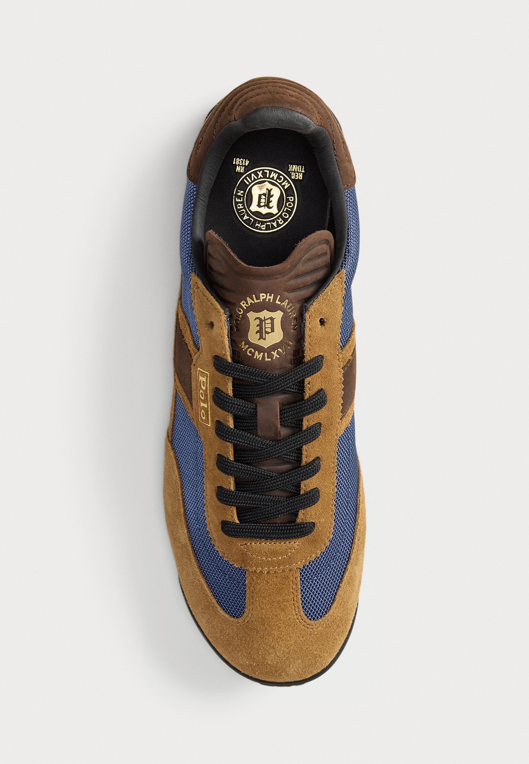 Polo Ralph Lauren VARICK SUEDE-PANELED SNEAKER UNISEX - Tenisky - black/grey