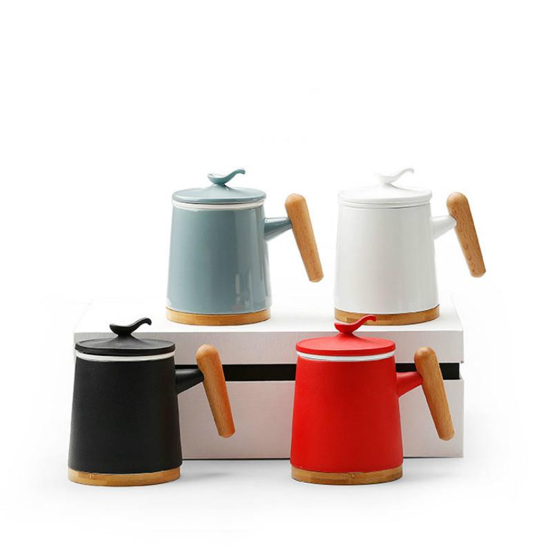 Tasse à thé vintage japonaise avec filtre en céramique, tasse à thé compartimentée, cadeau créatif pour le bureau, tasse à café personnalisée, tasse amusante Tazza Caffe AB50CU