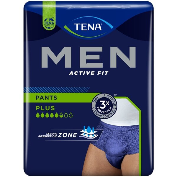 Tena Men Active Fit Pants Plus urīna nesaturēšanas biksītes<br>Medicīniskā ierīce - SM izmērs, 9 gabali