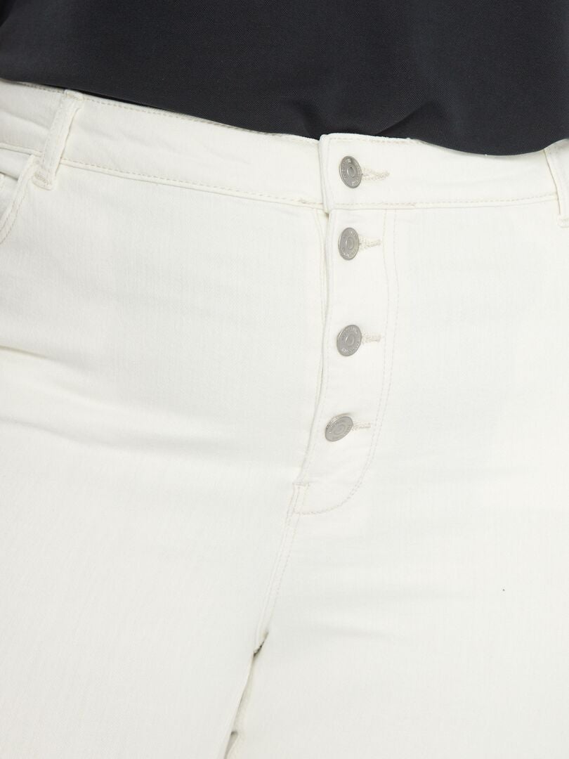 Calça jeans skinny de cintura alta - BRANCA