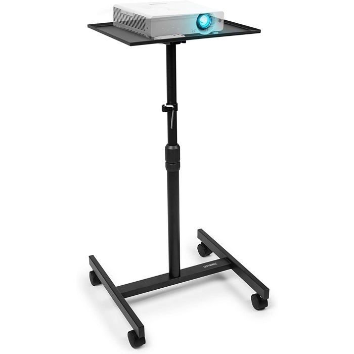 Duronic WPS20 Projector Stand Laptop Multi-purpose Table on Wheels Adjustable Height 67-99 cm Manual Capacity