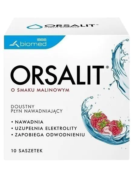Orsalit, Doustny płyn nawadniający o smaku malinowym, Dla dzieci i osób dorosłych