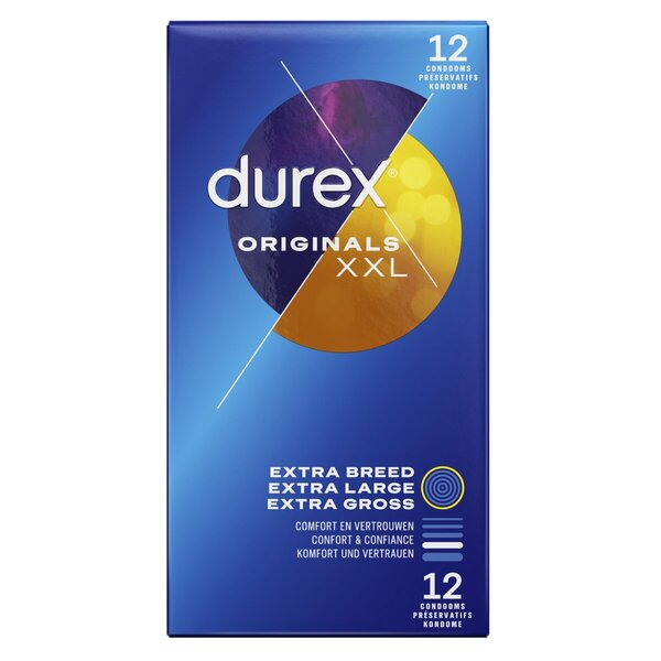 Prezervative Durex Originals XXL<br>Dispozitiv medical - 12 bucăți