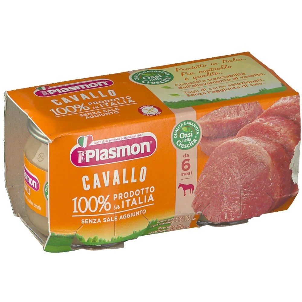 PLASMON Carne de caballo homogeneizada Plasmon 2x80 g Alimento para bebés