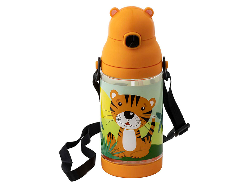 Bidon dziecięcy Animal Tiger 420 ml pomarańczowy