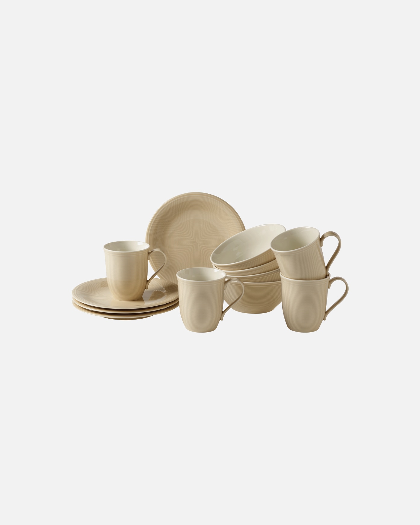 Zestaw obiadowy Villeroy & Boch, zestaw śniadaniowy, 12 elementów, Color Loop Sand - 1 sztuka