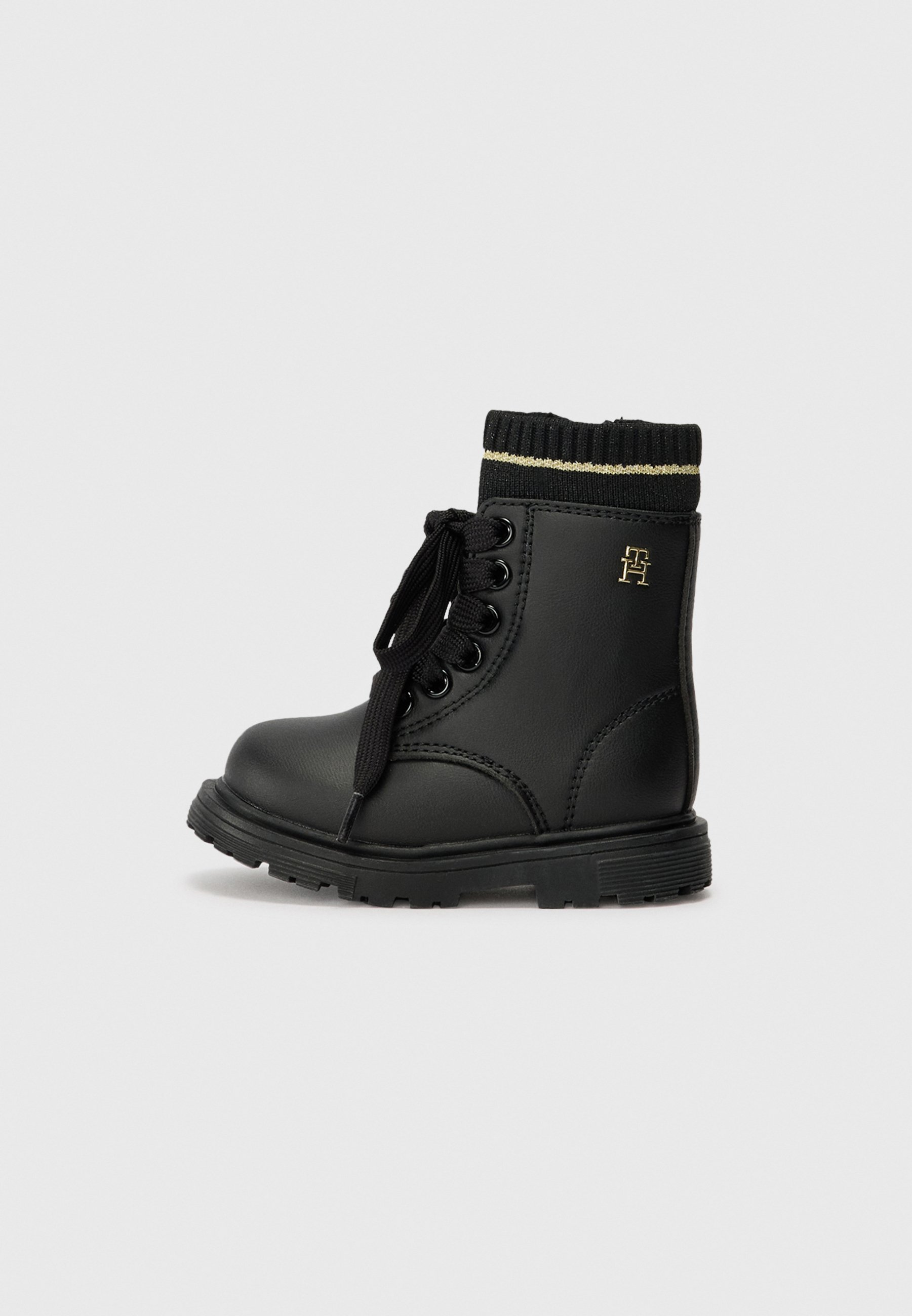 Tommy Hilfiger KETA UNISEX - Enkellaarsjes met vetersluiting - zwart