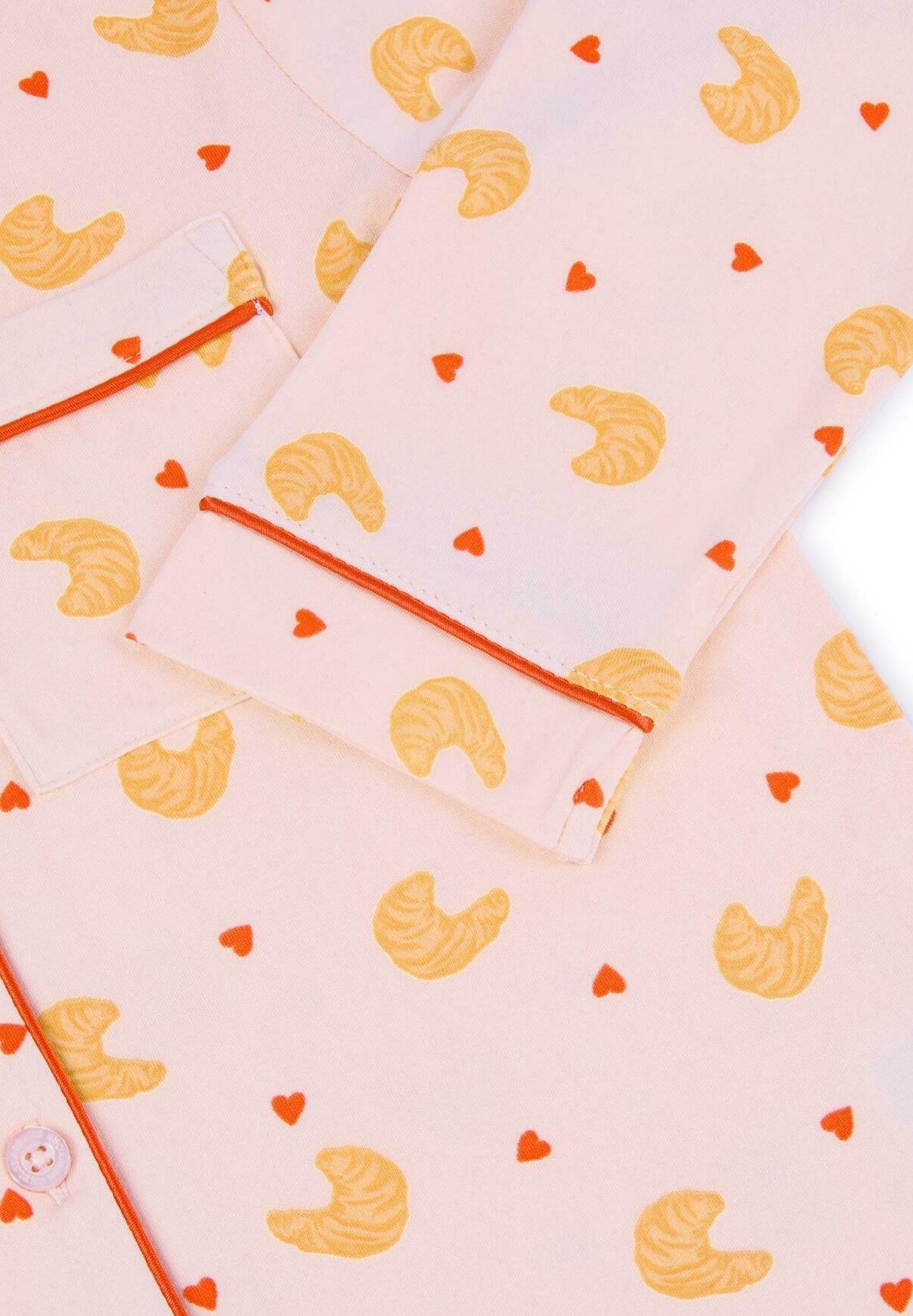 Chelsea Peers CROISSANT PRINT SET - Pyjamaset - roze